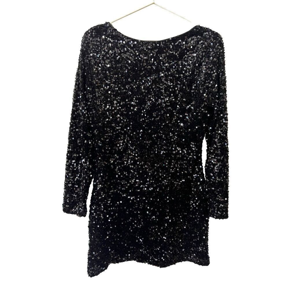 H&M black sequin Mini dress low back